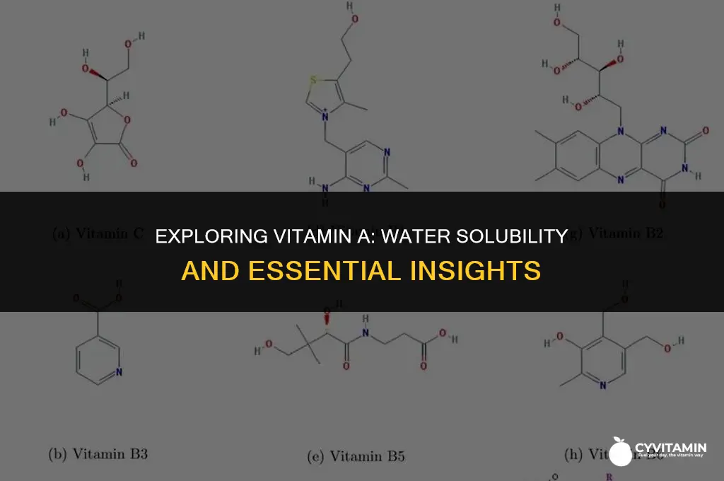 is vitamin a soluble in water