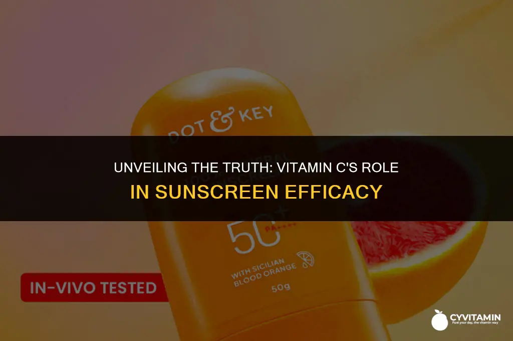 is vitamin c in sunscreen good