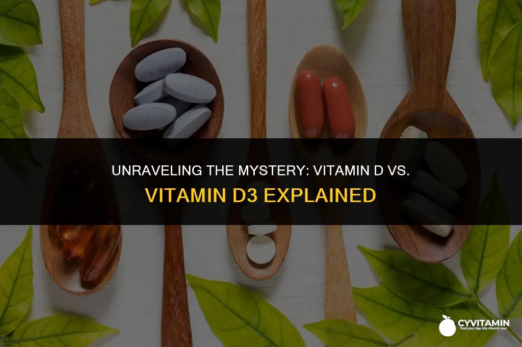 is vitamin d the same thing as vitamin d3