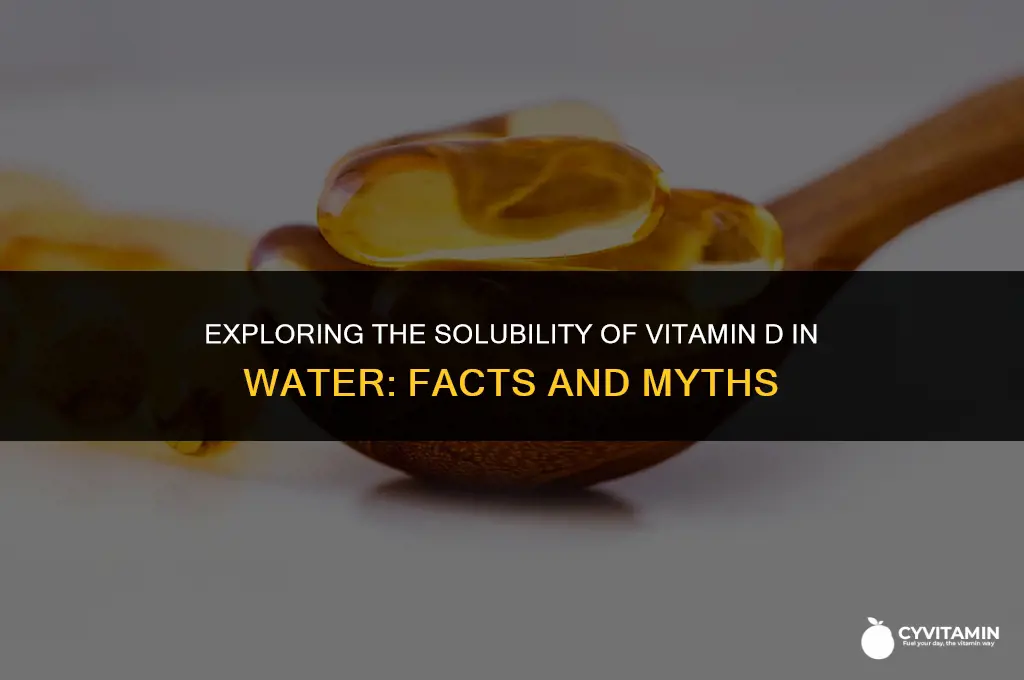 is vitamin d water soluable