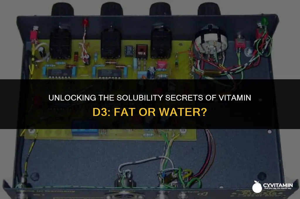 is vitamin d3 fat soluble or water soluble