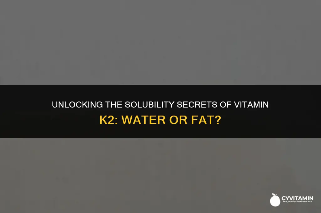 is vitamin k2 water soluble