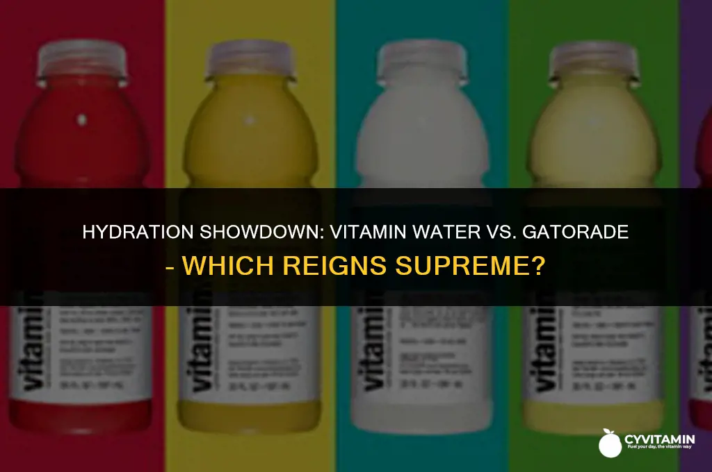 is vitamin water better than gatorade