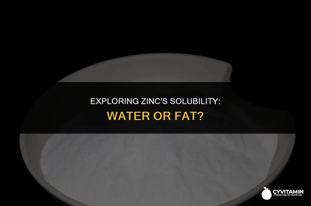 is zinc water soluble or fat soluble
