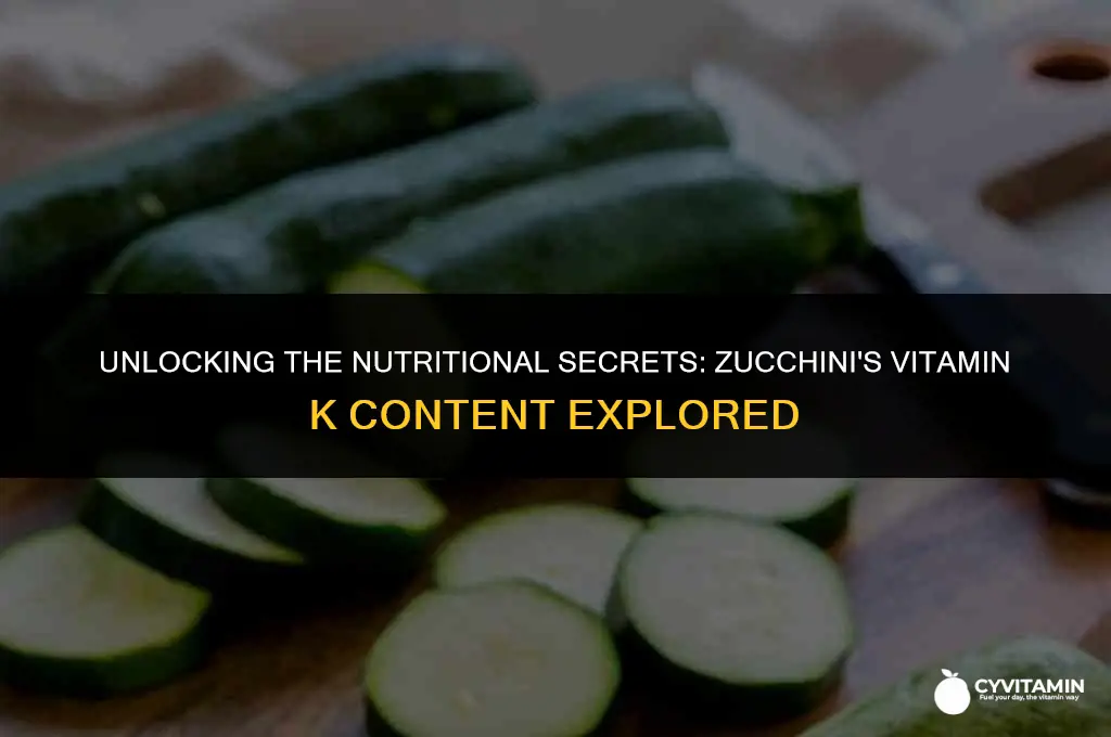 is zucchini high in vitamin k