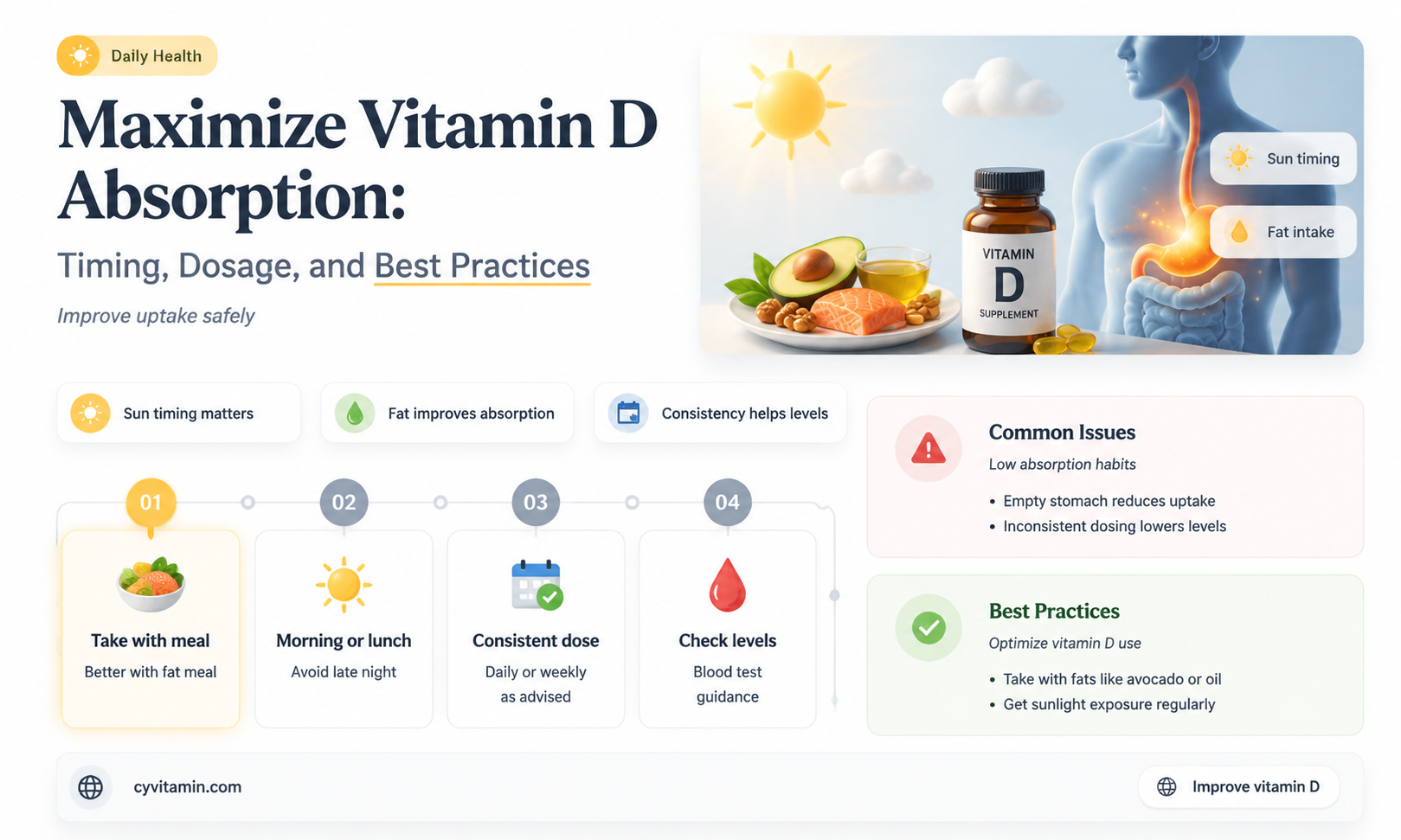 how should you take vitamin d for best absorption