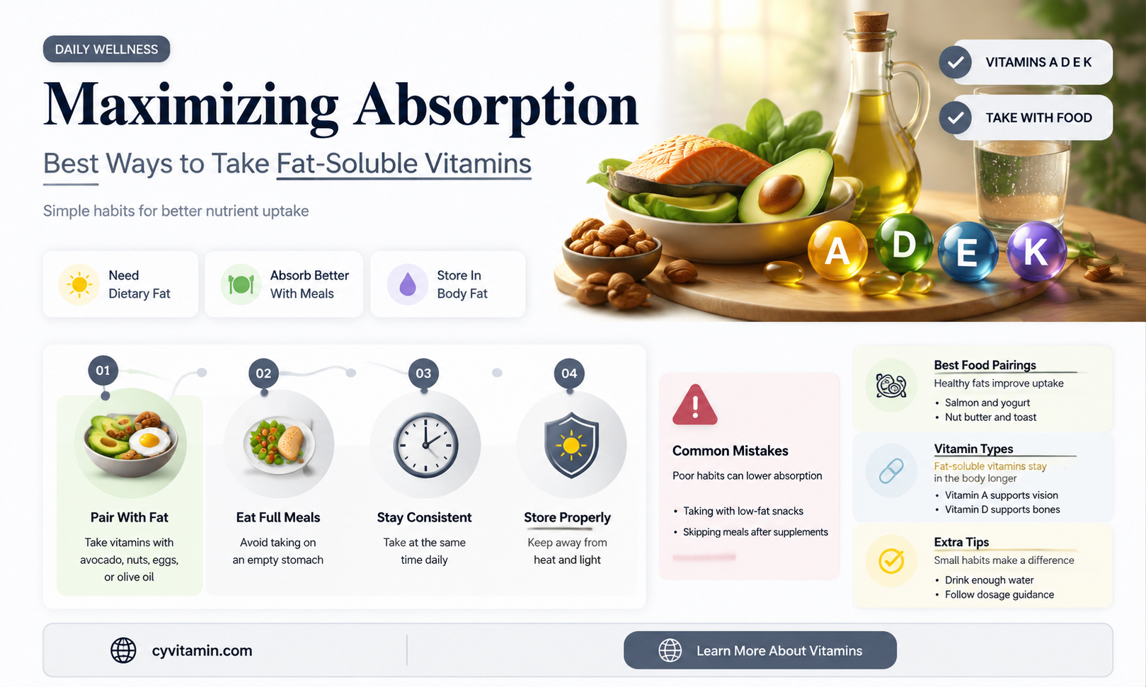 how are fat soluble vitamins best absorbed