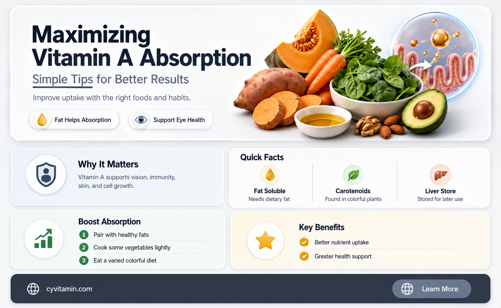 how is vitamin a best absorbed