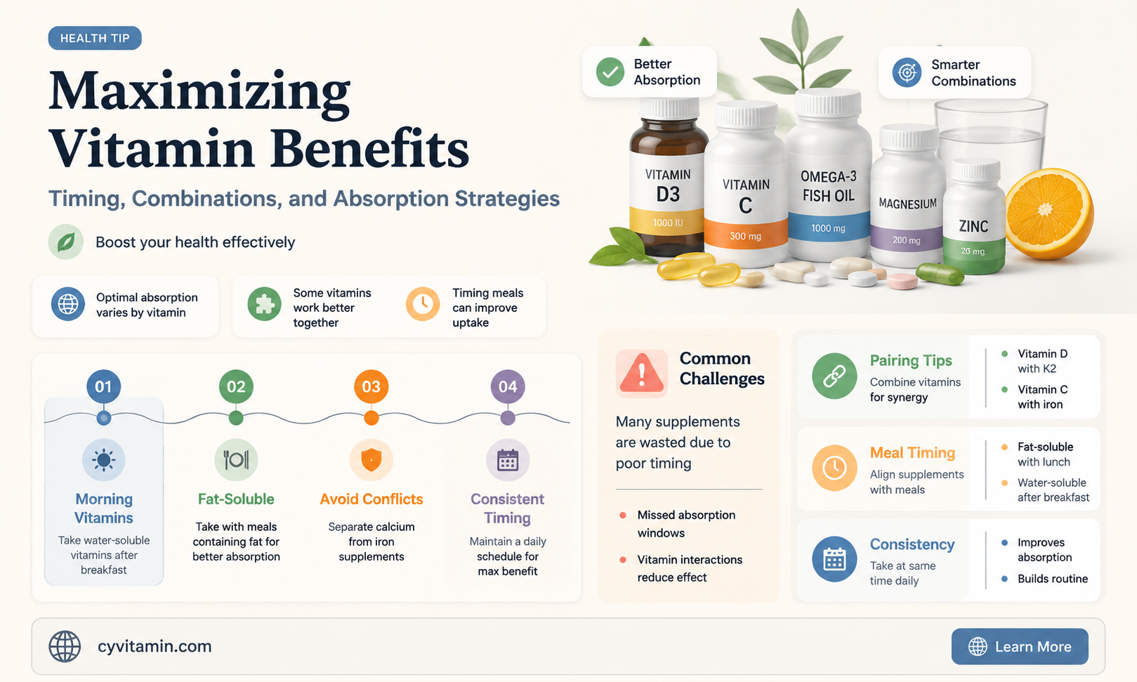 how do vitamins work best