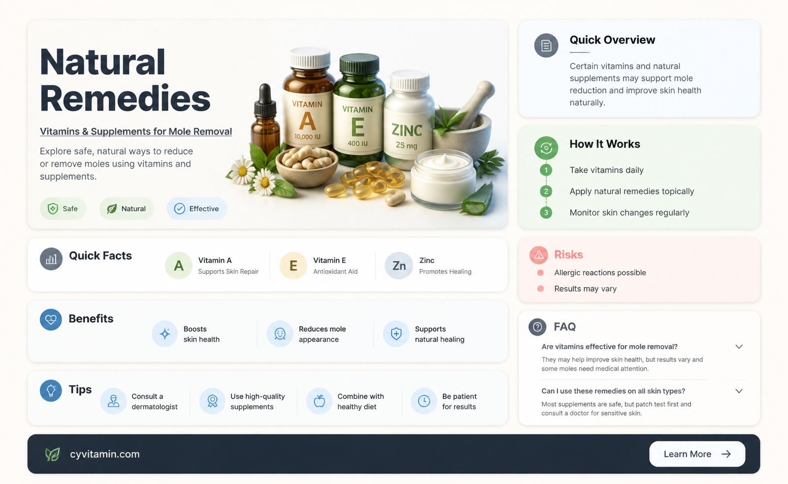are there any vitamins for removing body moles