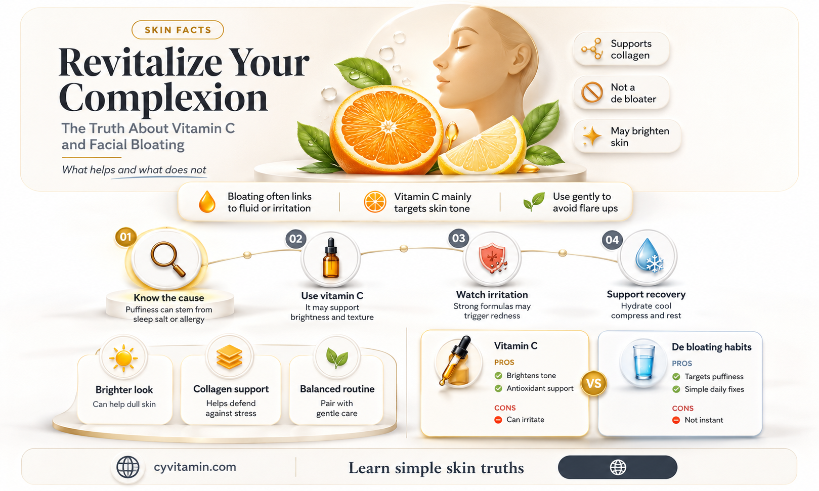 does vitamin c debloat face