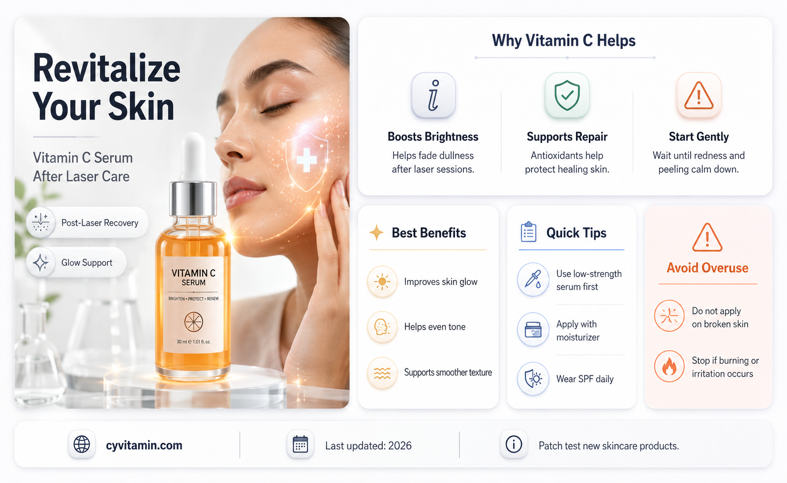 can i use vitamin c serum after laser treatment
