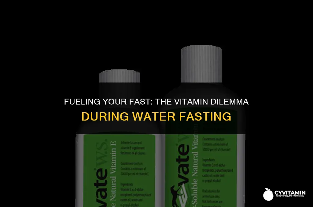 should i take vitamins while water fasting