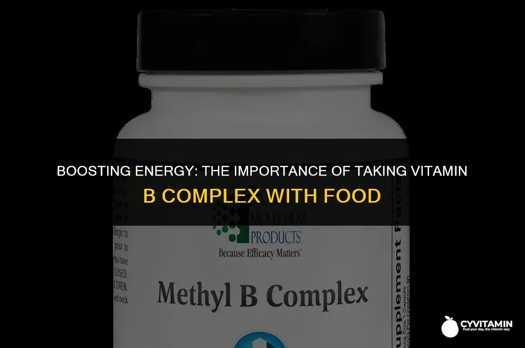should vitamin b complex be taken with food