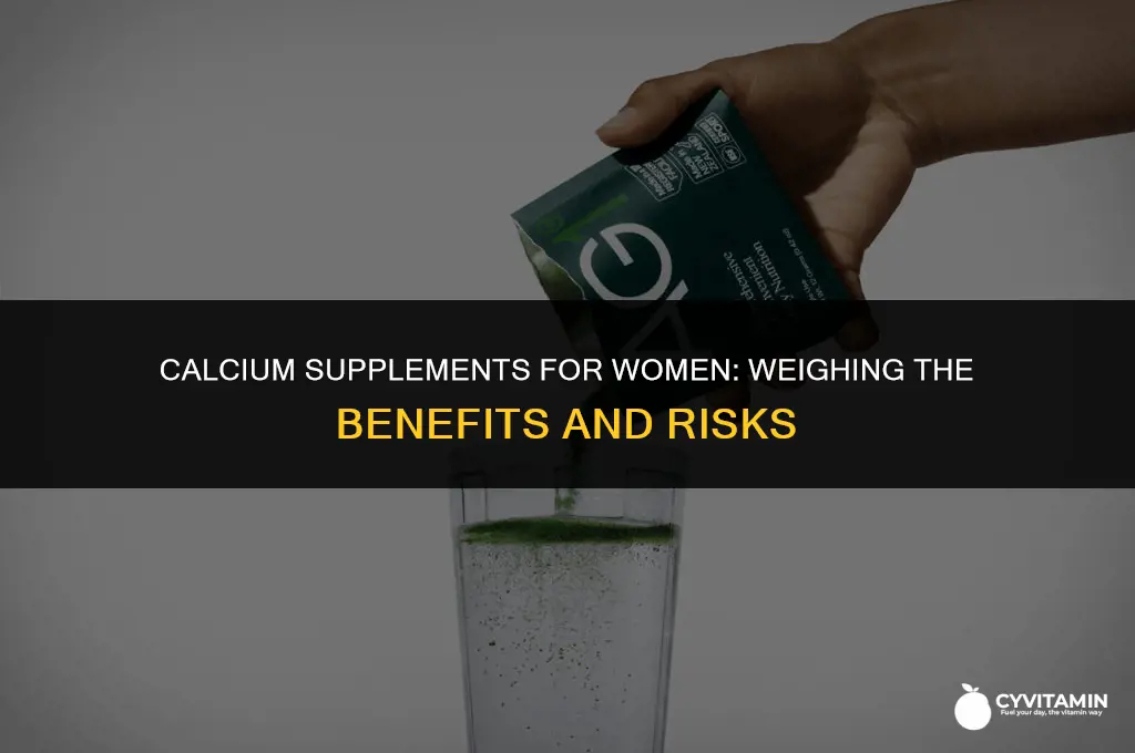 should women take calcium supplements