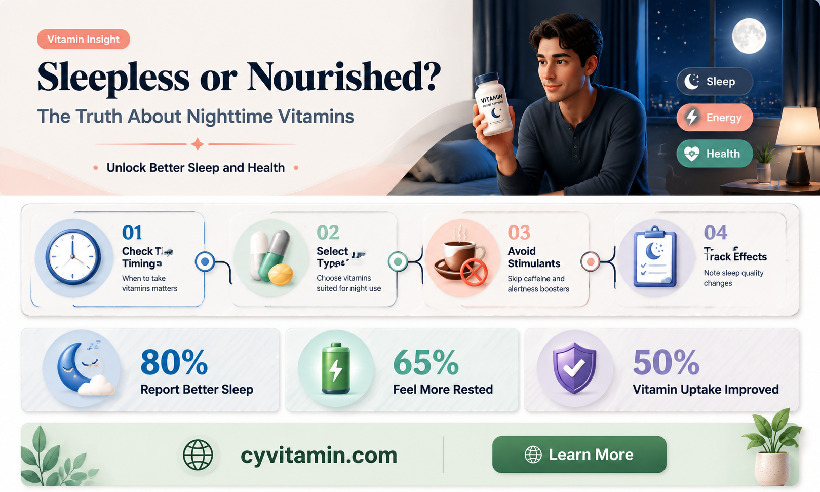 does taking vitamins at night keep you awake