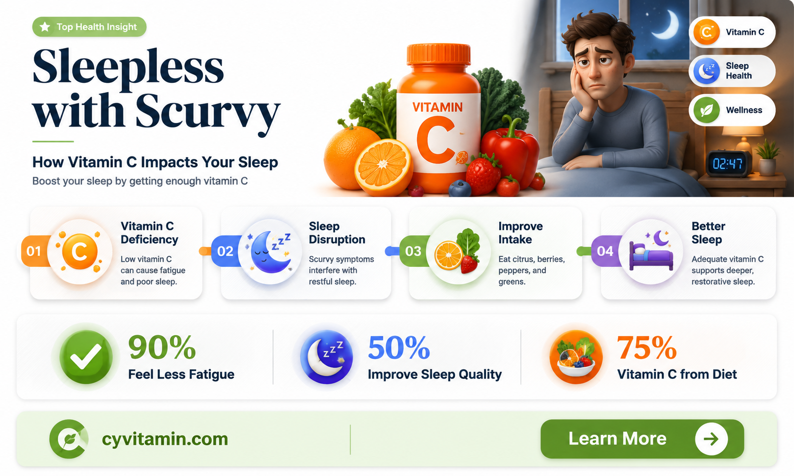 can vitamin c keep you awake at night