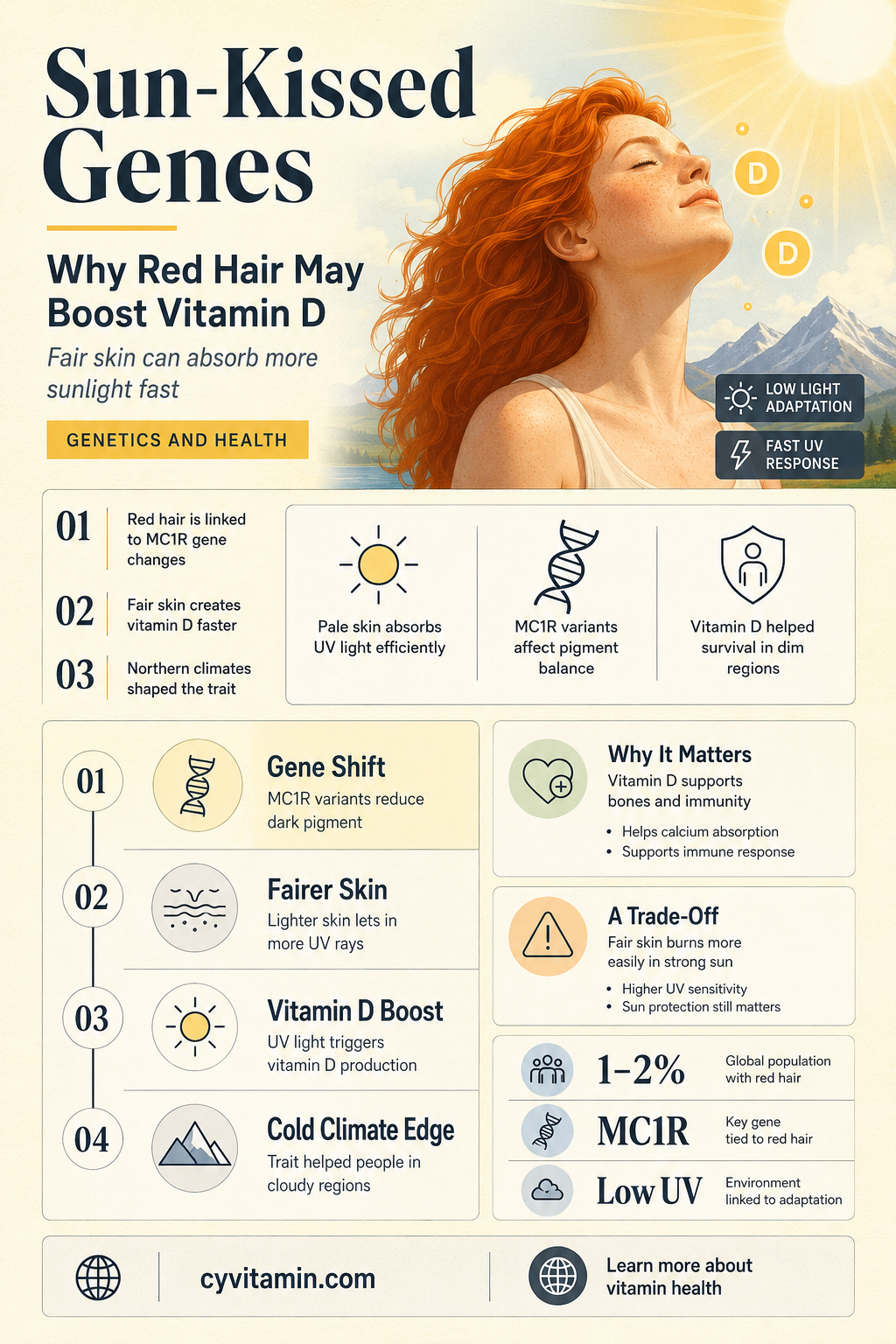 do redheads make vitamin d