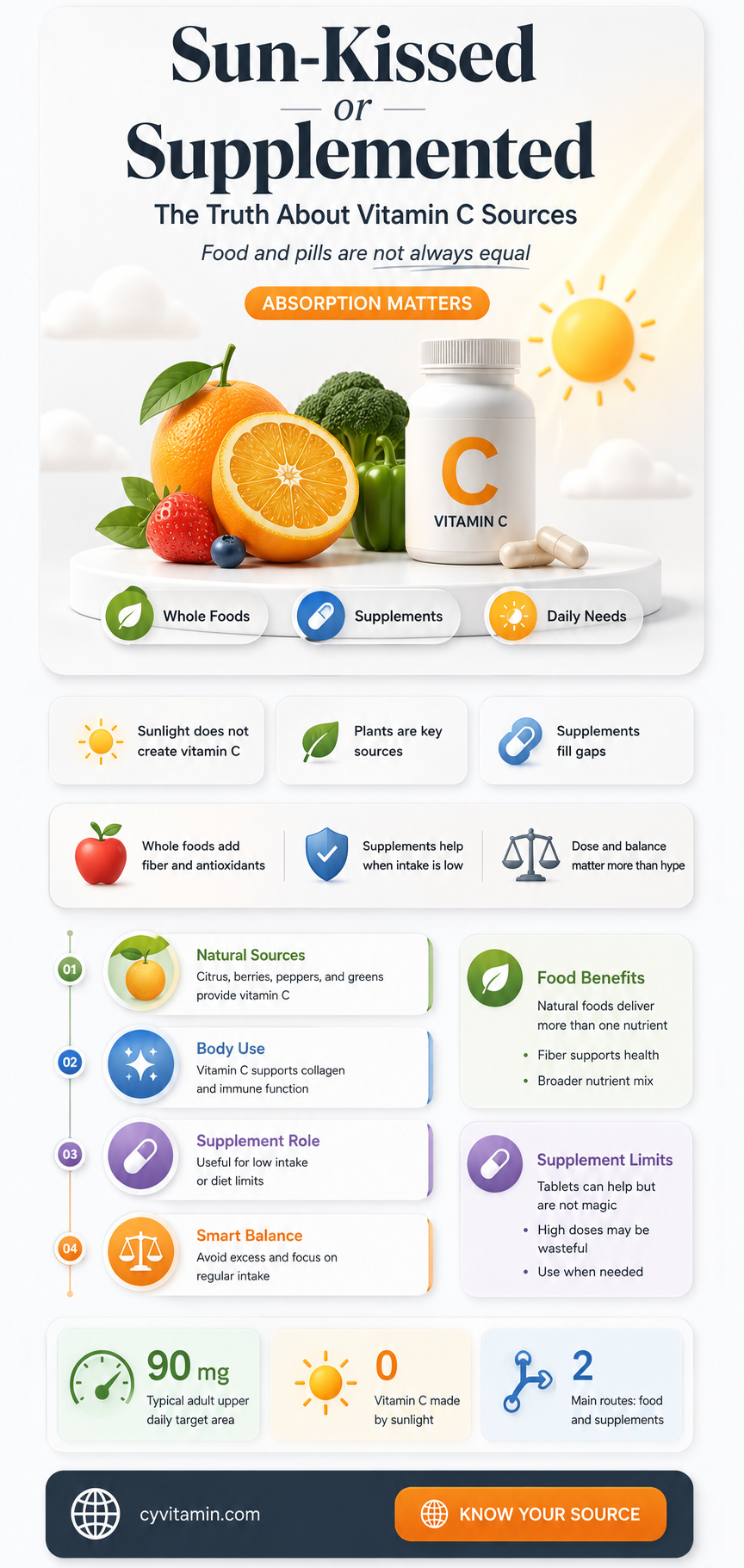 does vitamin c come from the sun