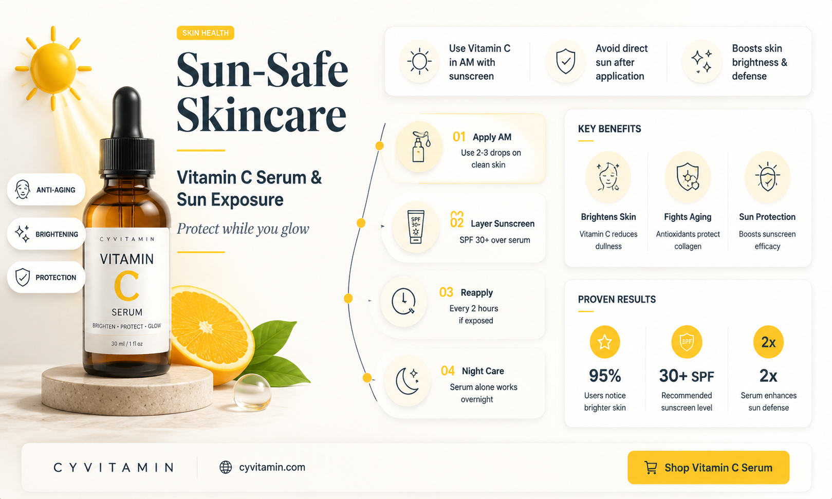can u wear vitamin c serum in the sun