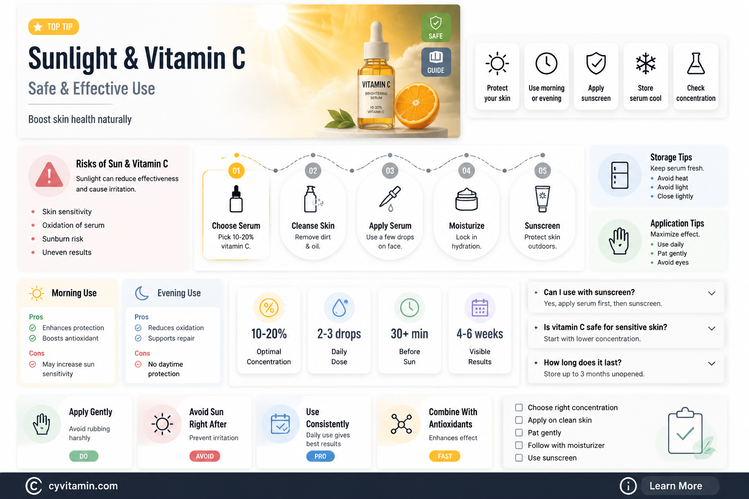 can i use vitamin c in sunlight