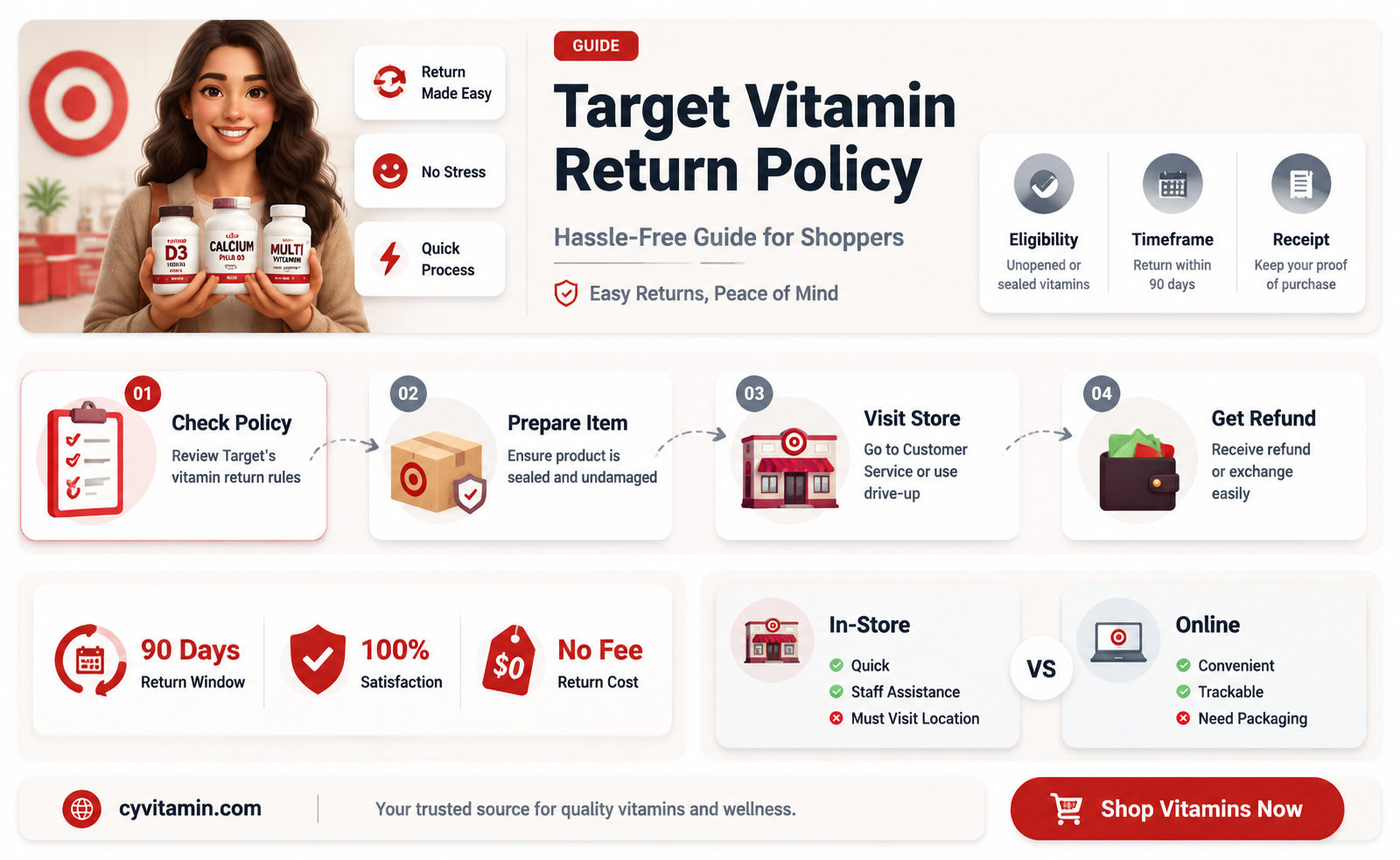 can you return vitamins to target