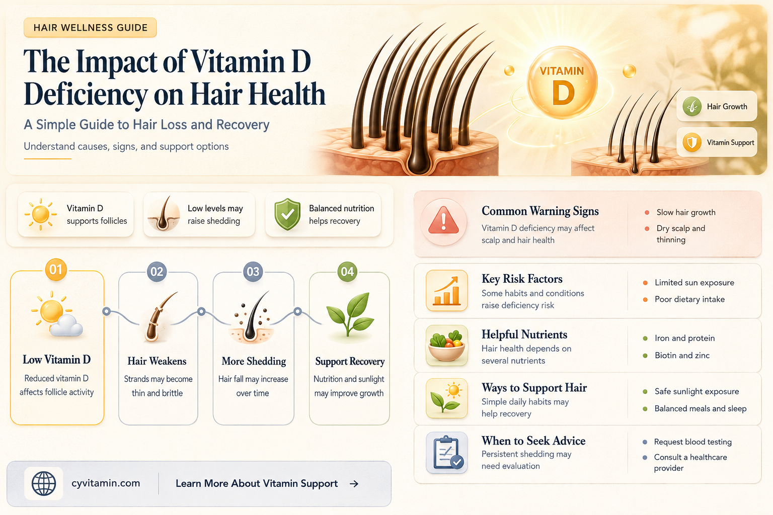how does vitamin d deficiency affect hair