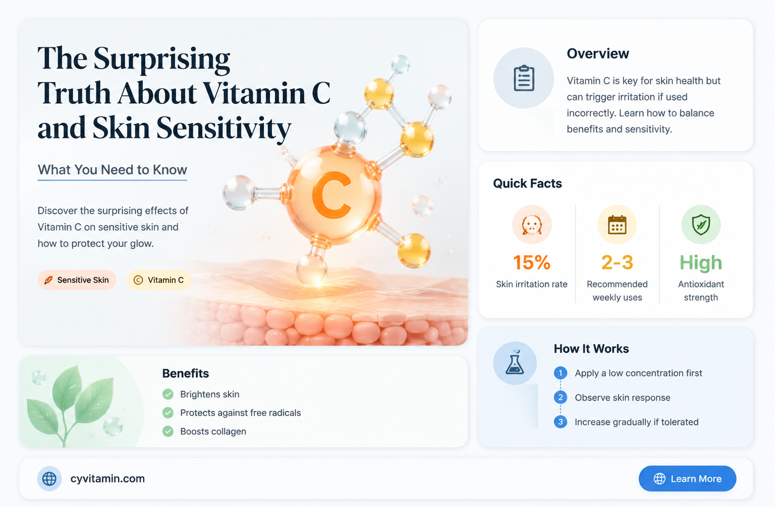 does vitamin c burn skin