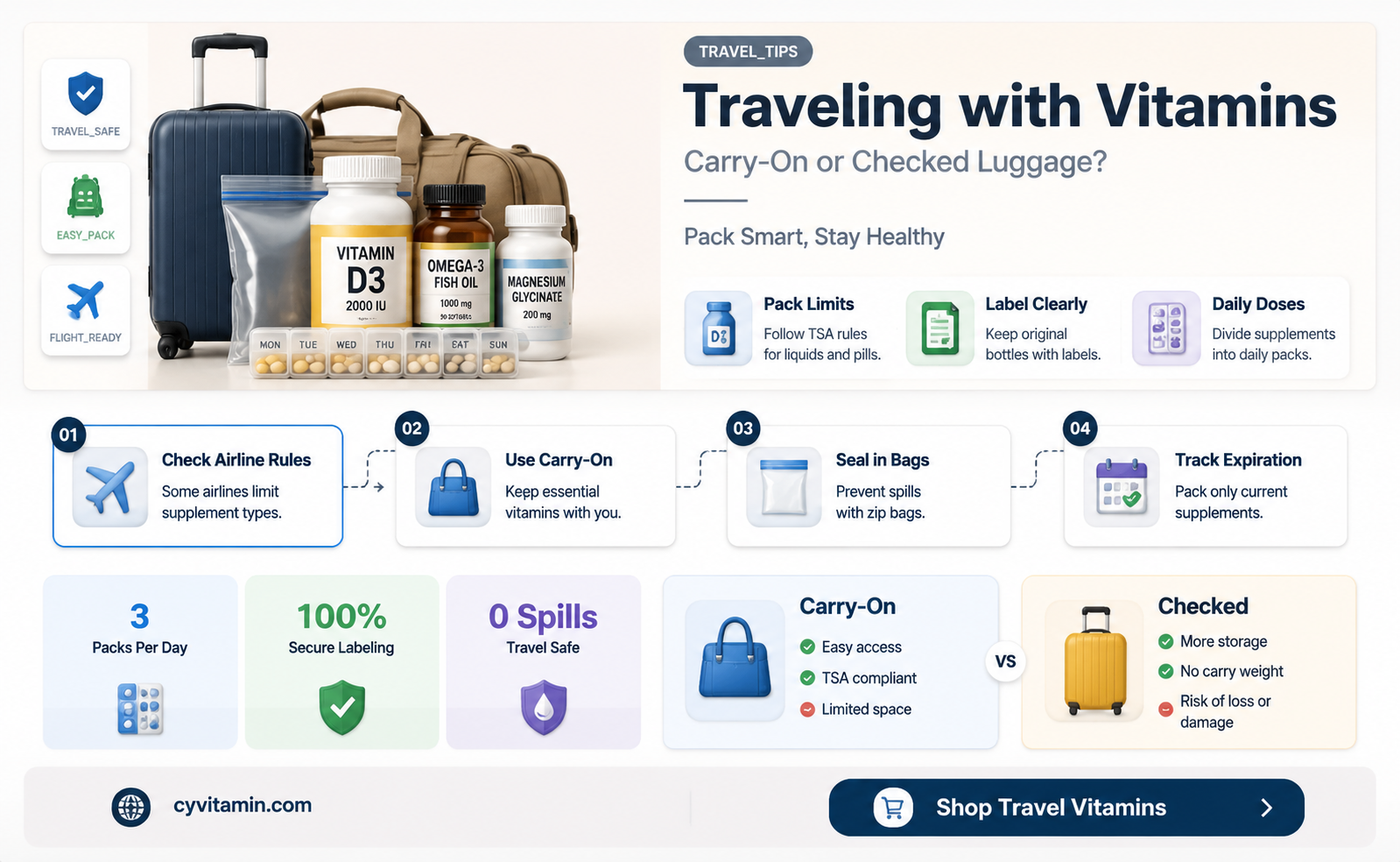 can you take vitamins in carry on