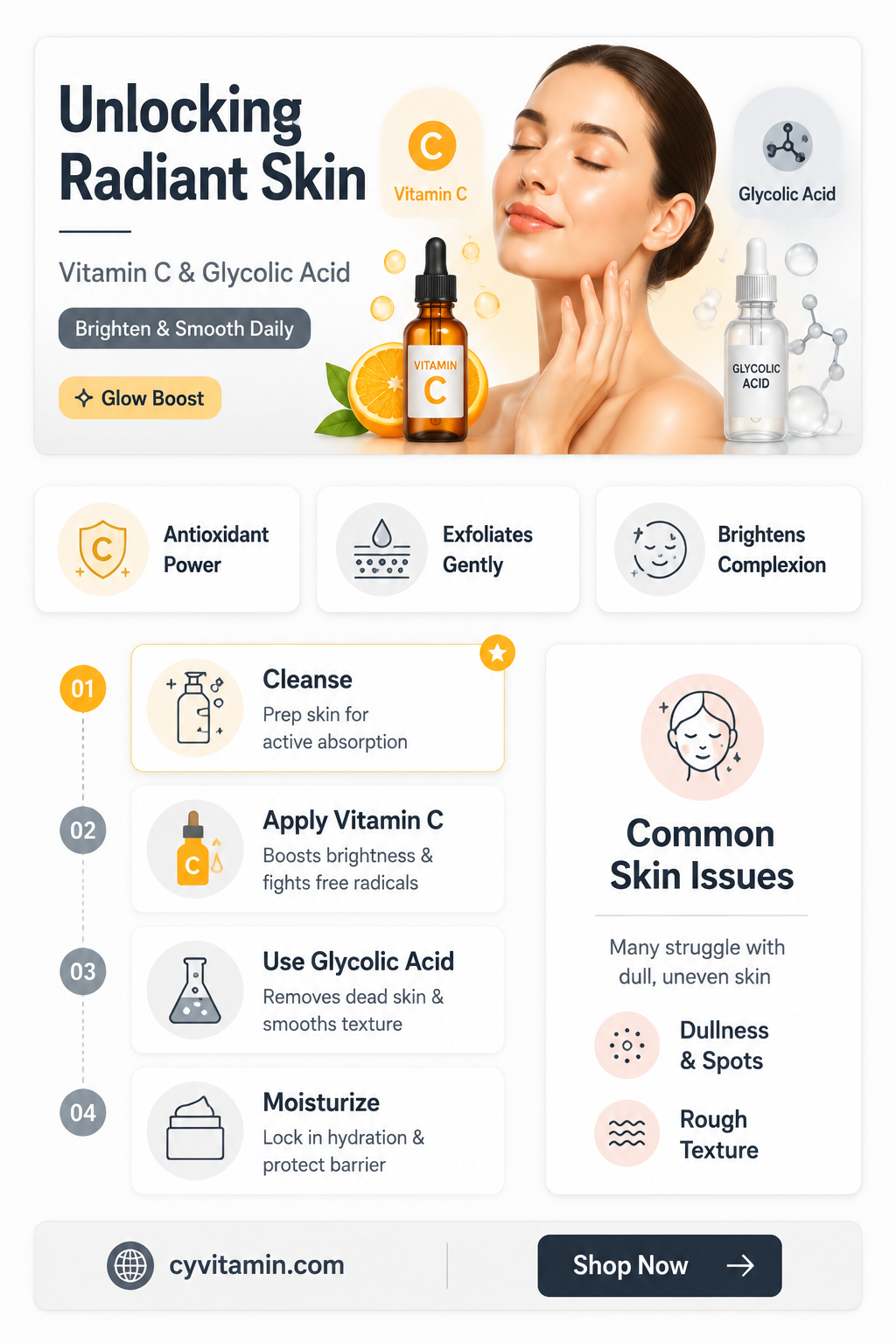 can you use vitamin c and glycolic acid together