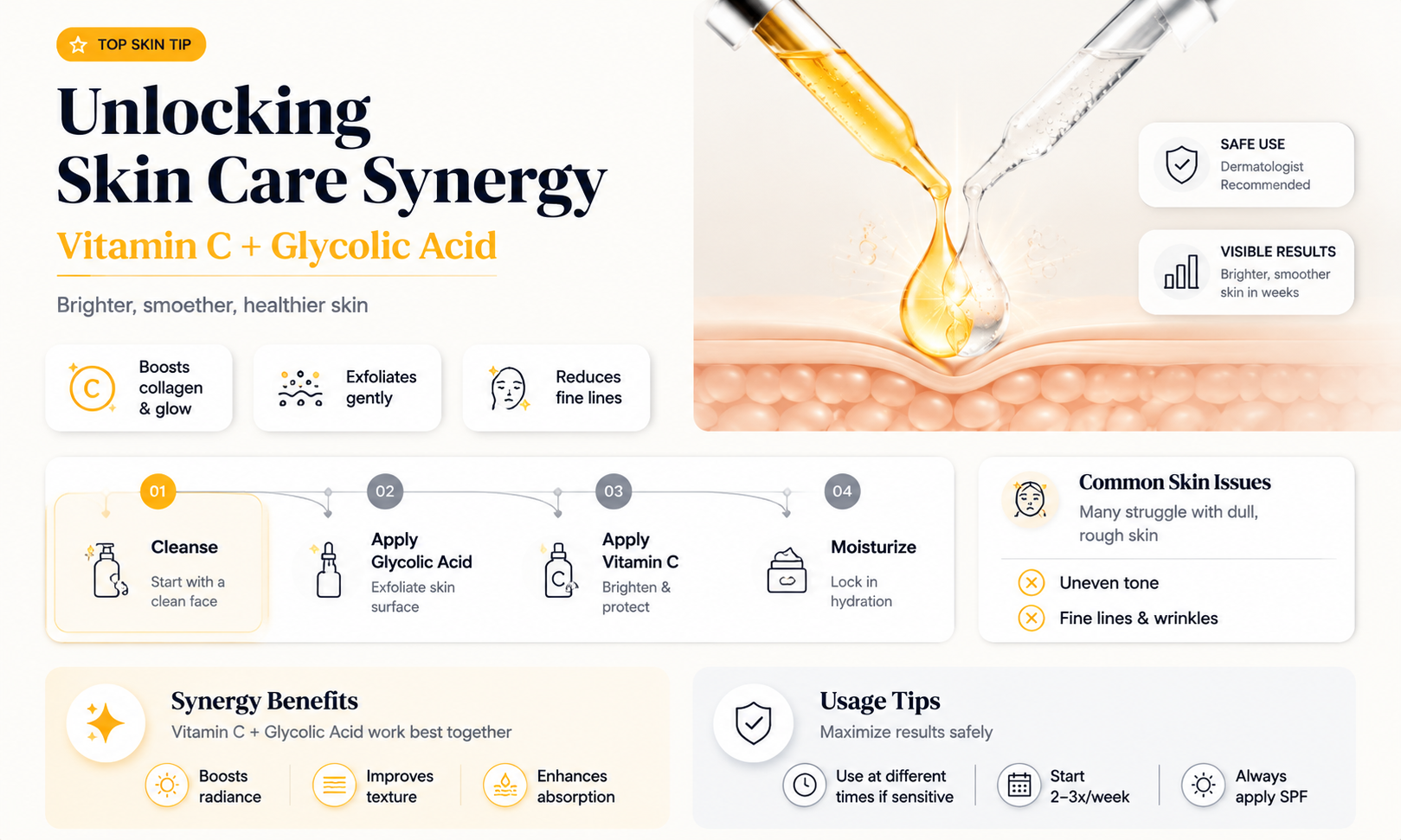 can you mix vitamin c and glycolic acid