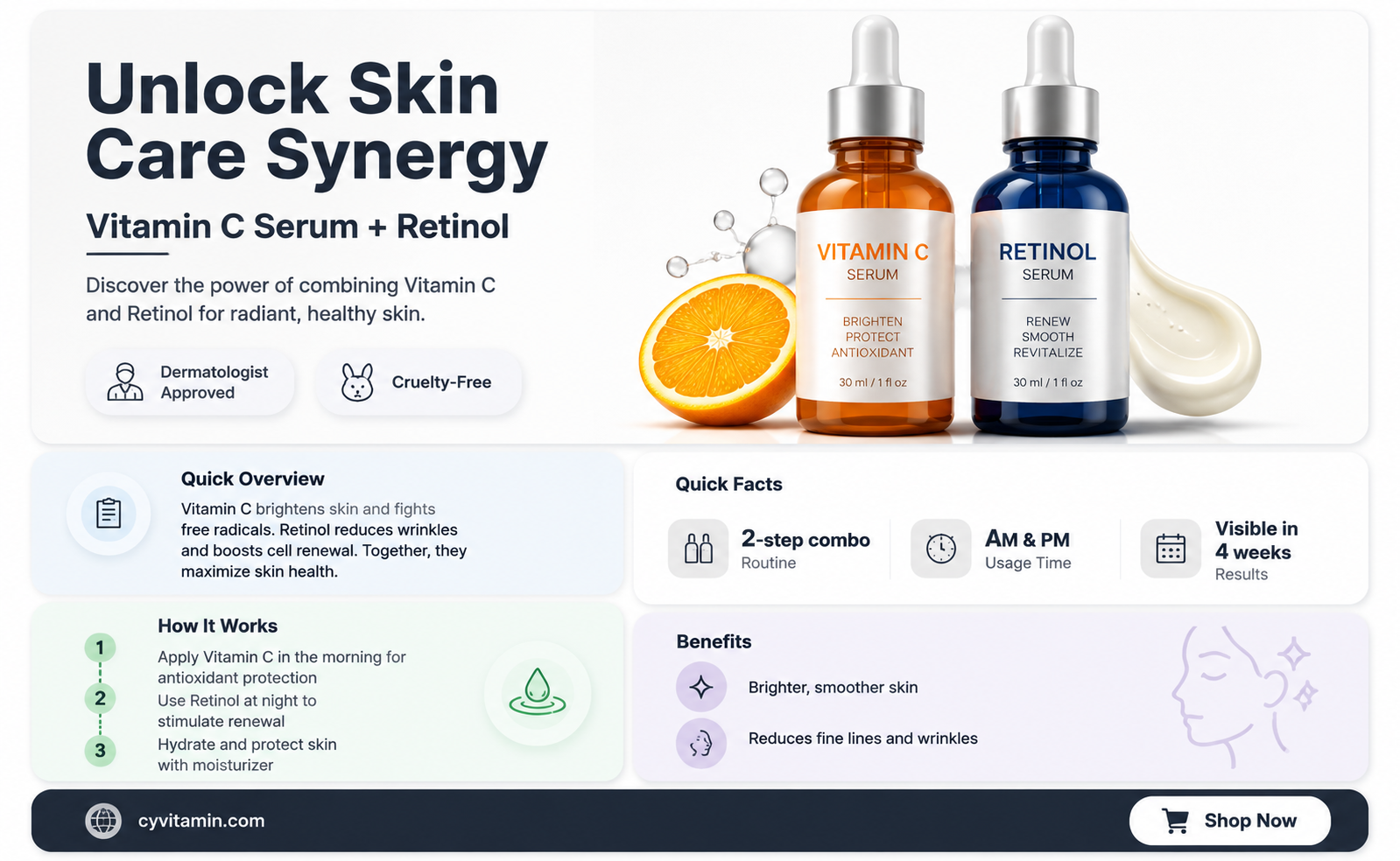 can vitamin c serum be used with retinol