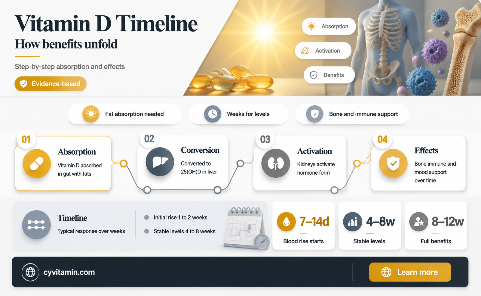 how long until vitamin d supplements work