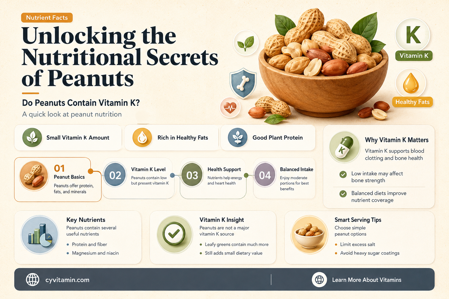 do peanuts have vitamin k
