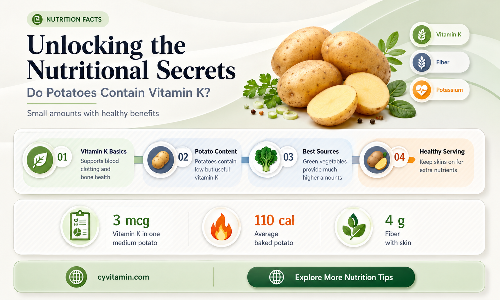 do potatoes have vitamin k