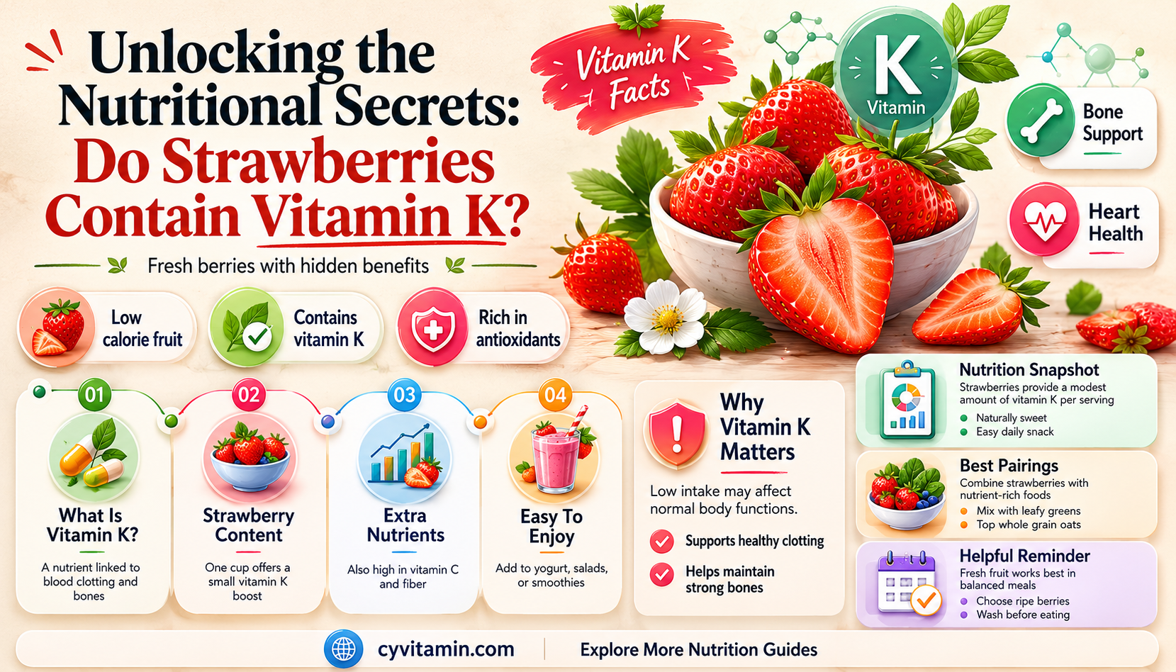 do strawberries have vitamin k