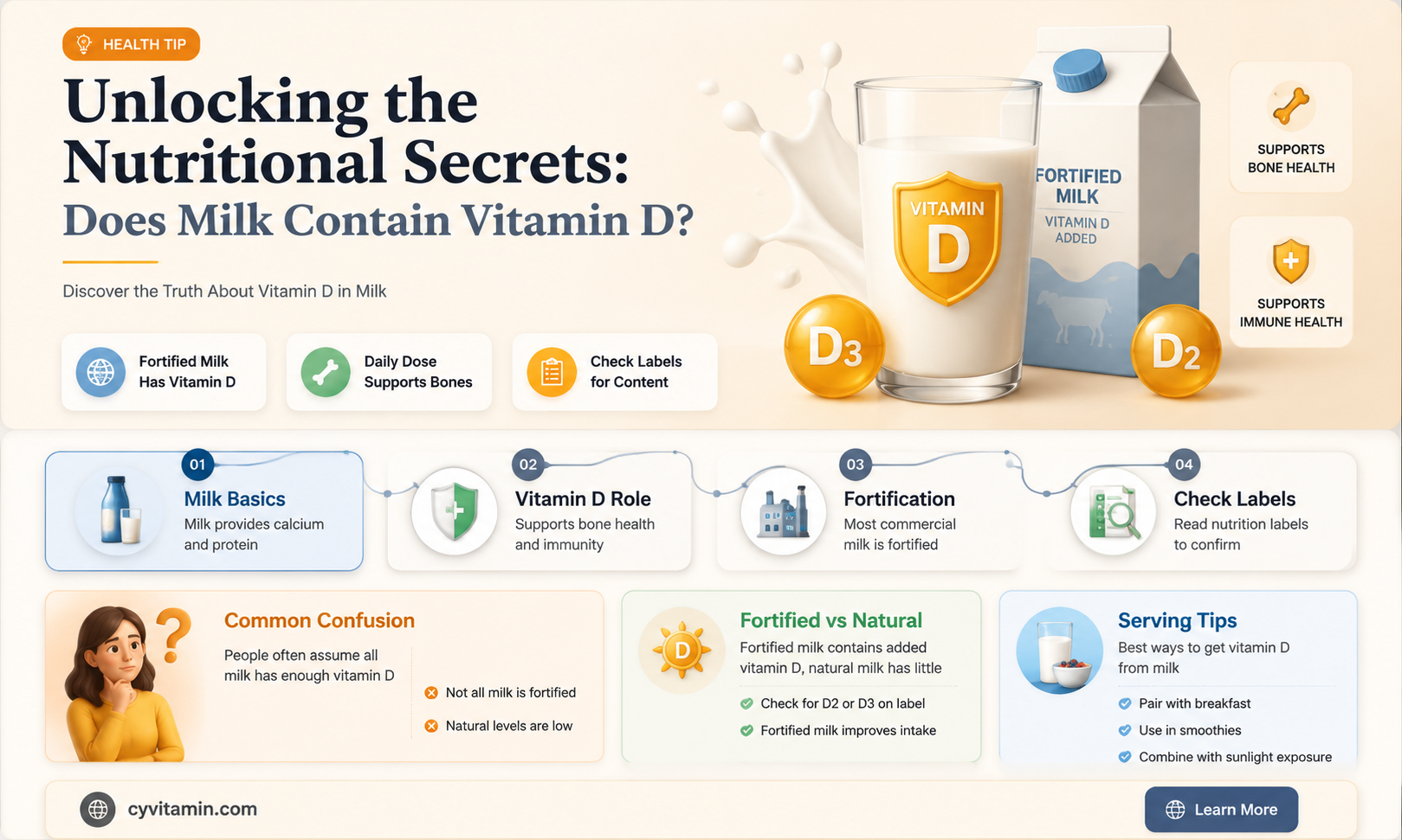 does milk contain vit d