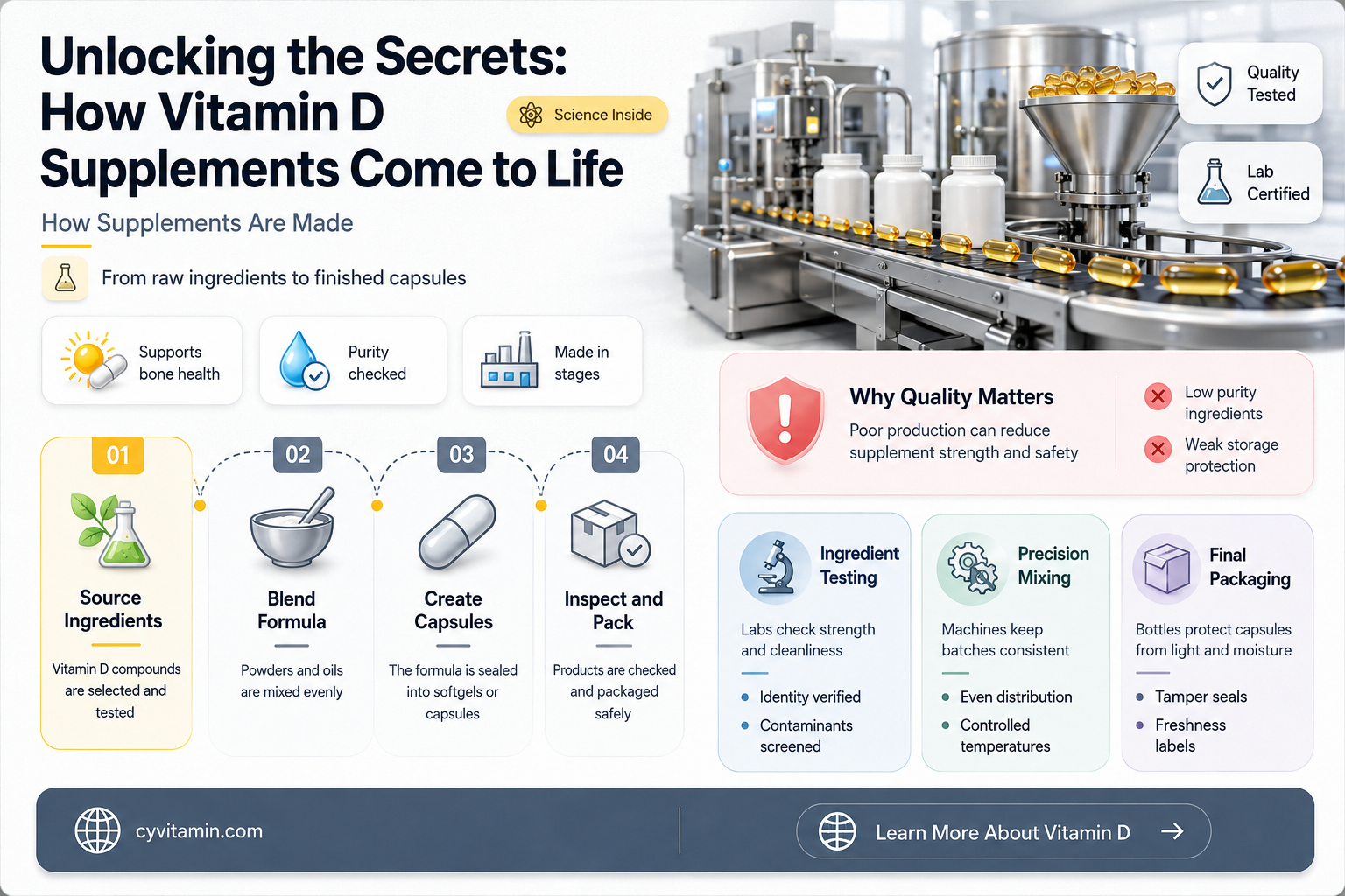 how are vitamin d supplements made