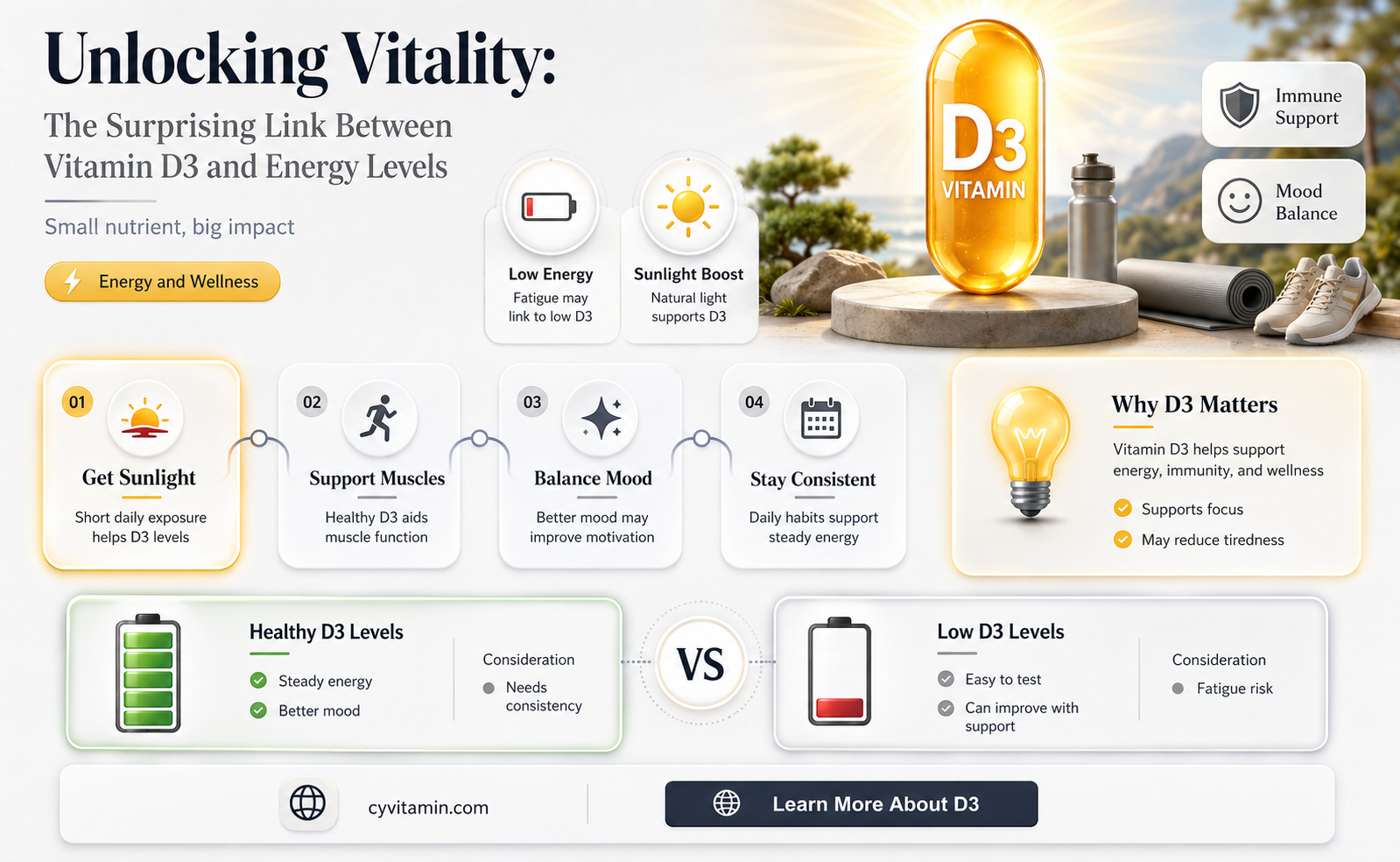do vitamin d3 give you energy