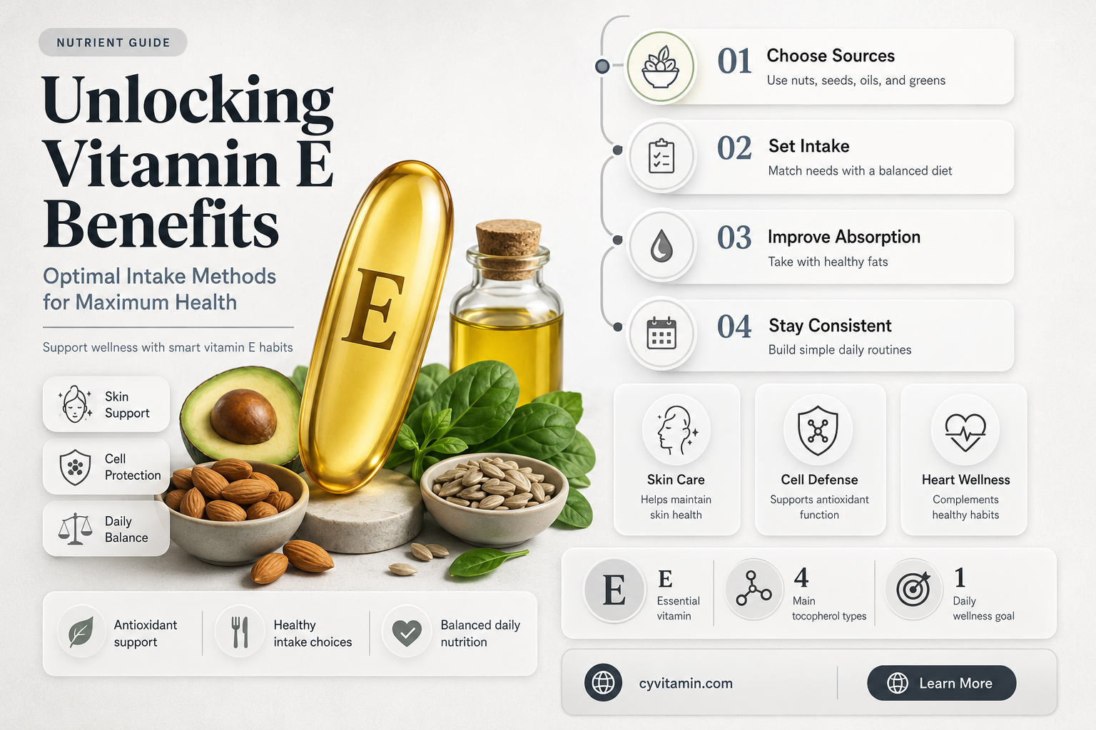how is best intake vitamin e