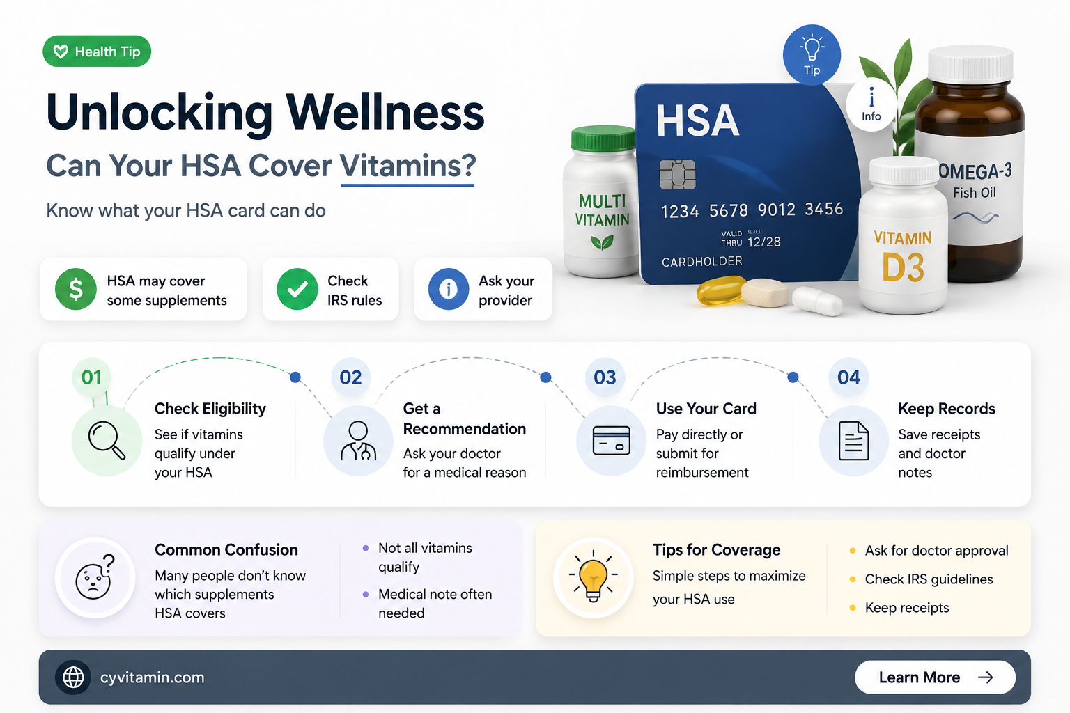 can you use hsa card for vitamins