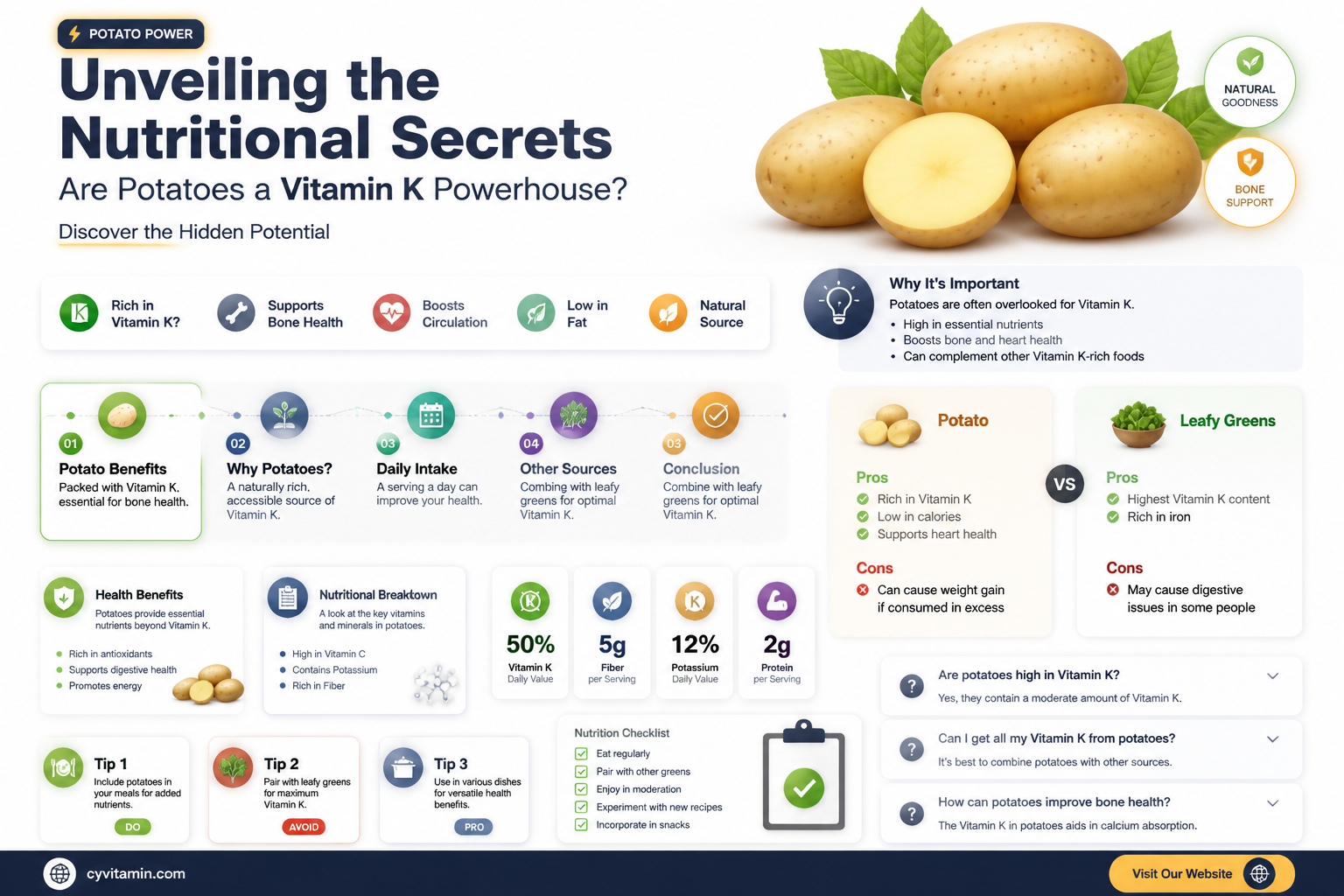 are potatoes high in vitamin k