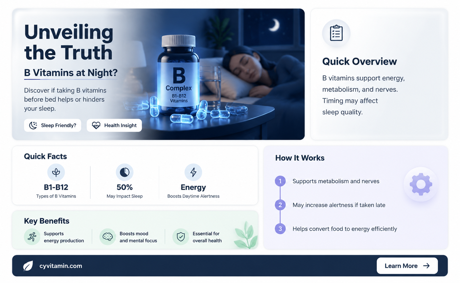 can you take b vitamins at night