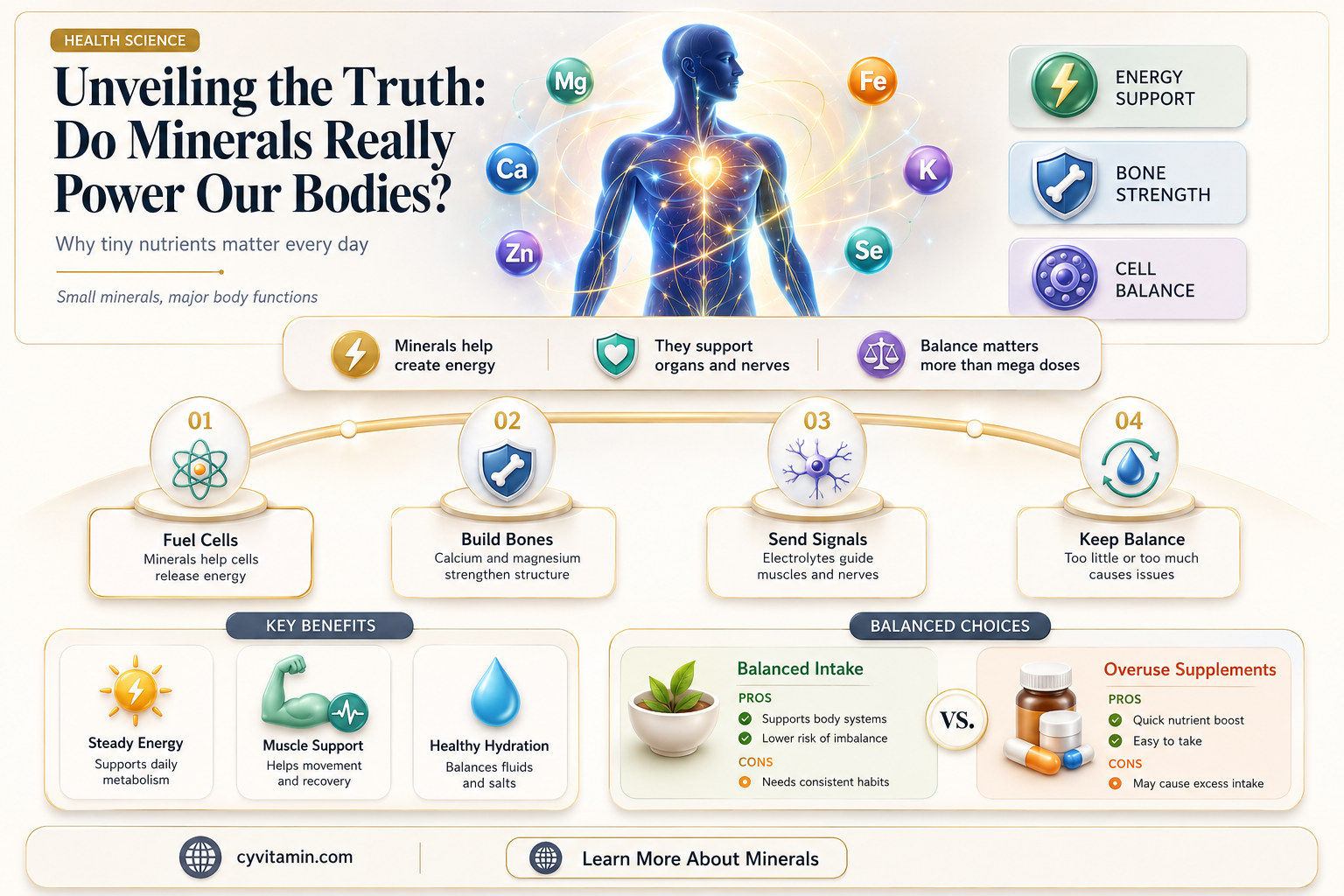 do minerals provide energy
