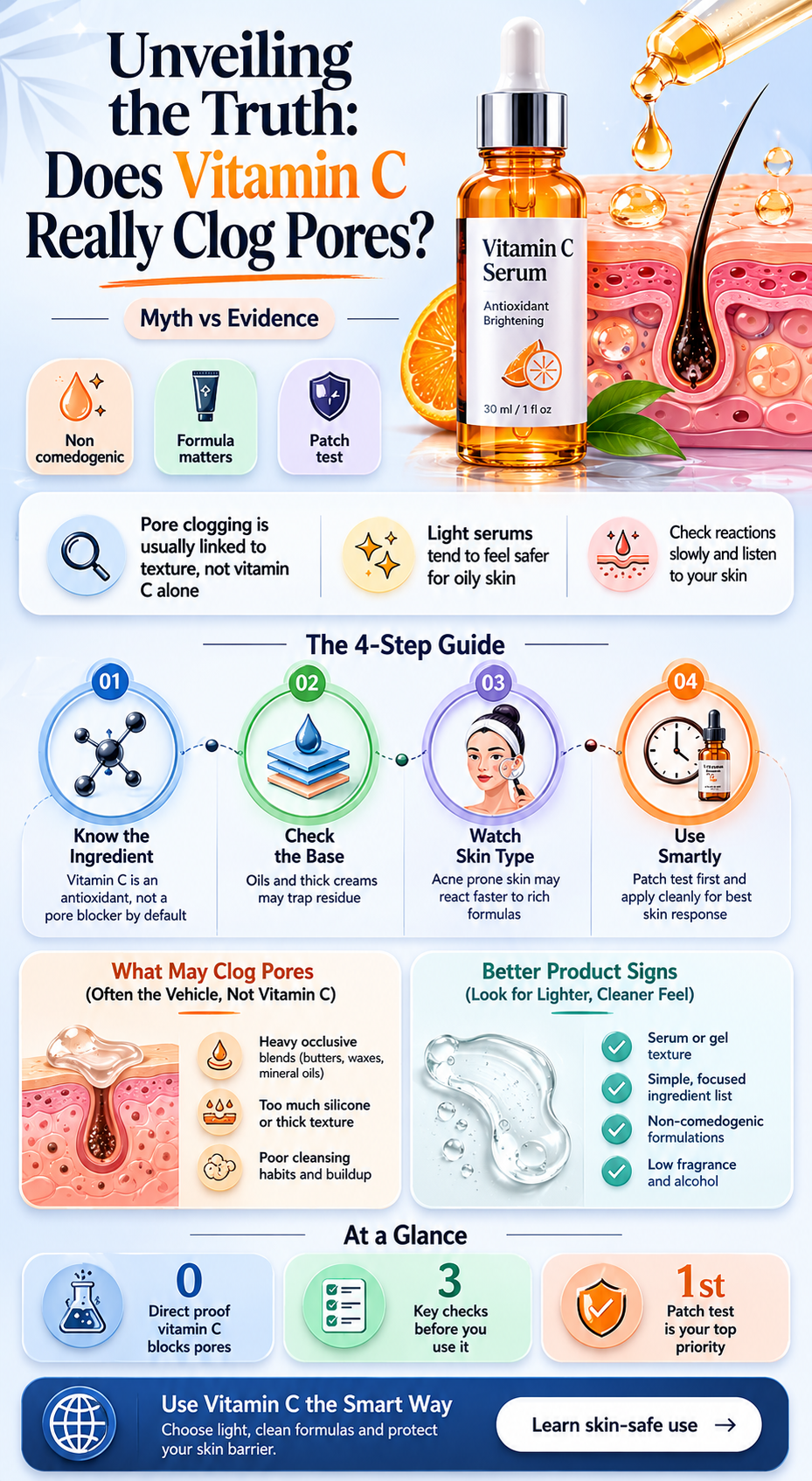 does vitamin c clog pores