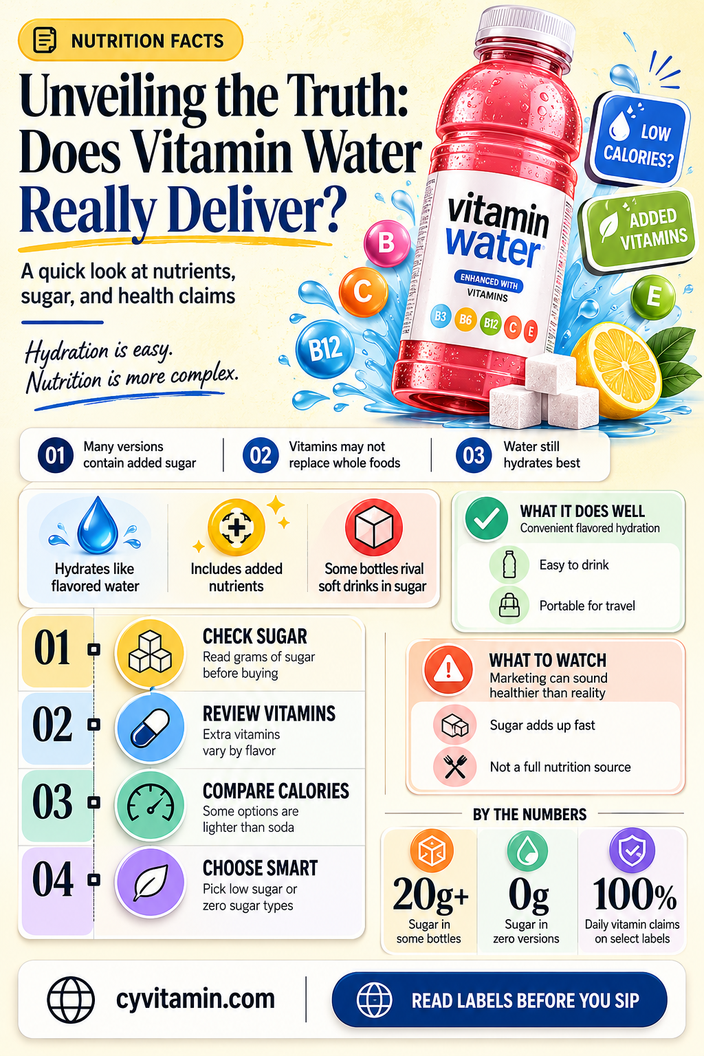 does vitamin water actually have vitamins