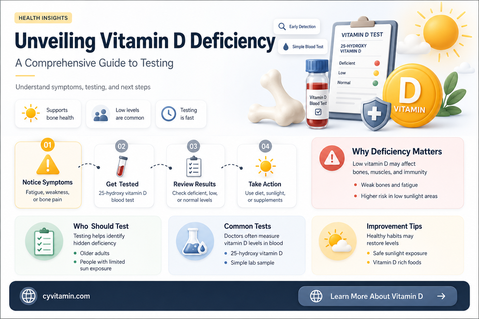 how do doctors test for vitamin d deficiency