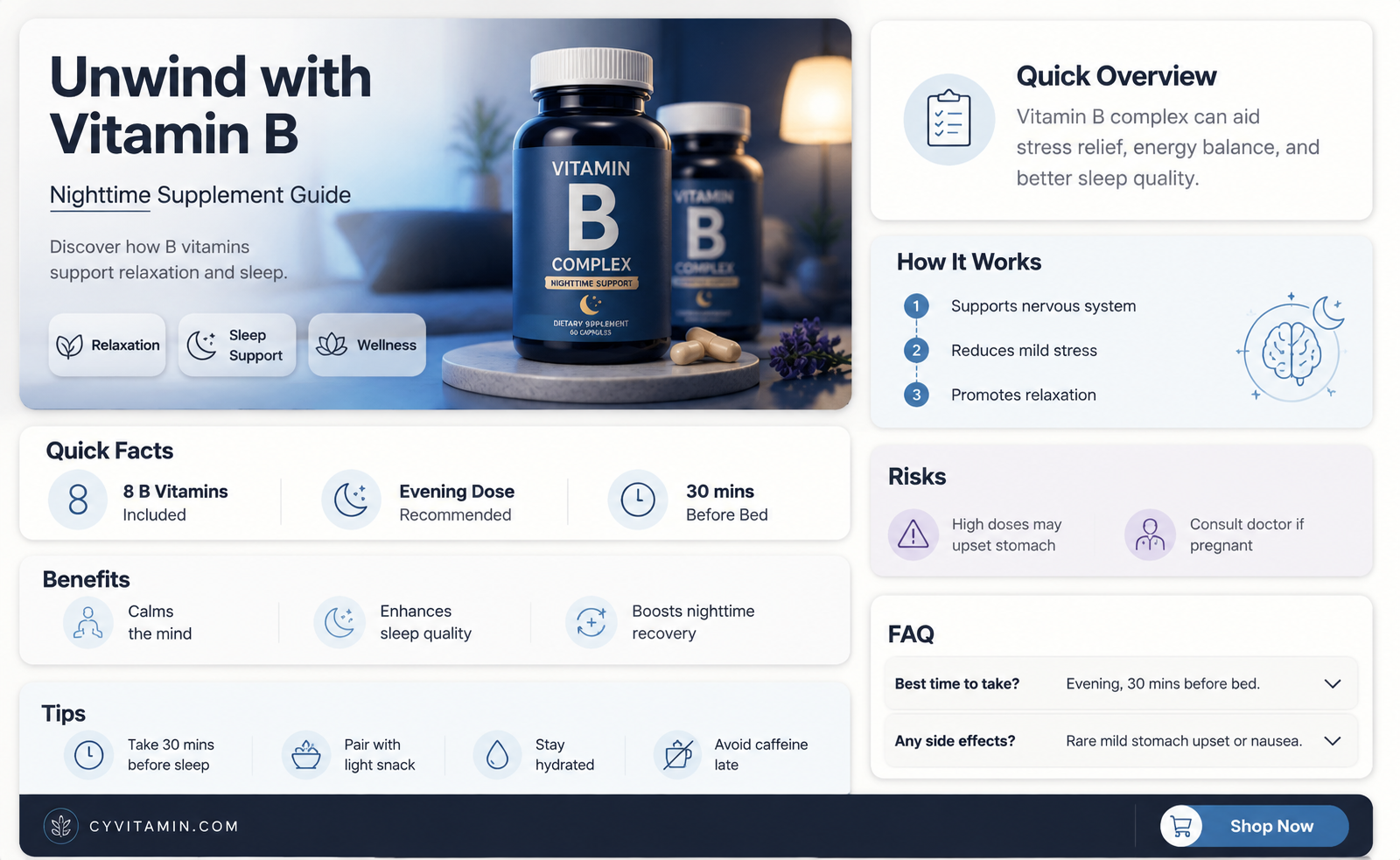 can i take vitamin b complex at night