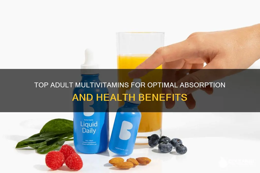 what adult multiple vitamin is absorbed the best