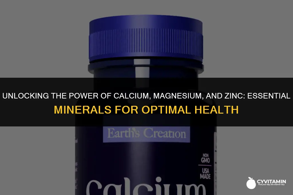 what are calcium magnesium and zinc good for